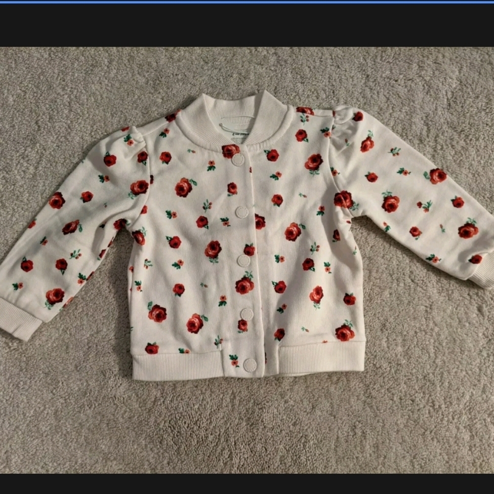 NWT Janie and Jack Baby Floral Jacket, 12-18M